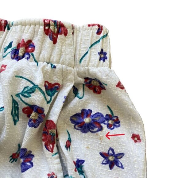 Northern Reflections Pull-On Shorts with Pockets White Floral Print Vintage 90s - Picture 5 of 9